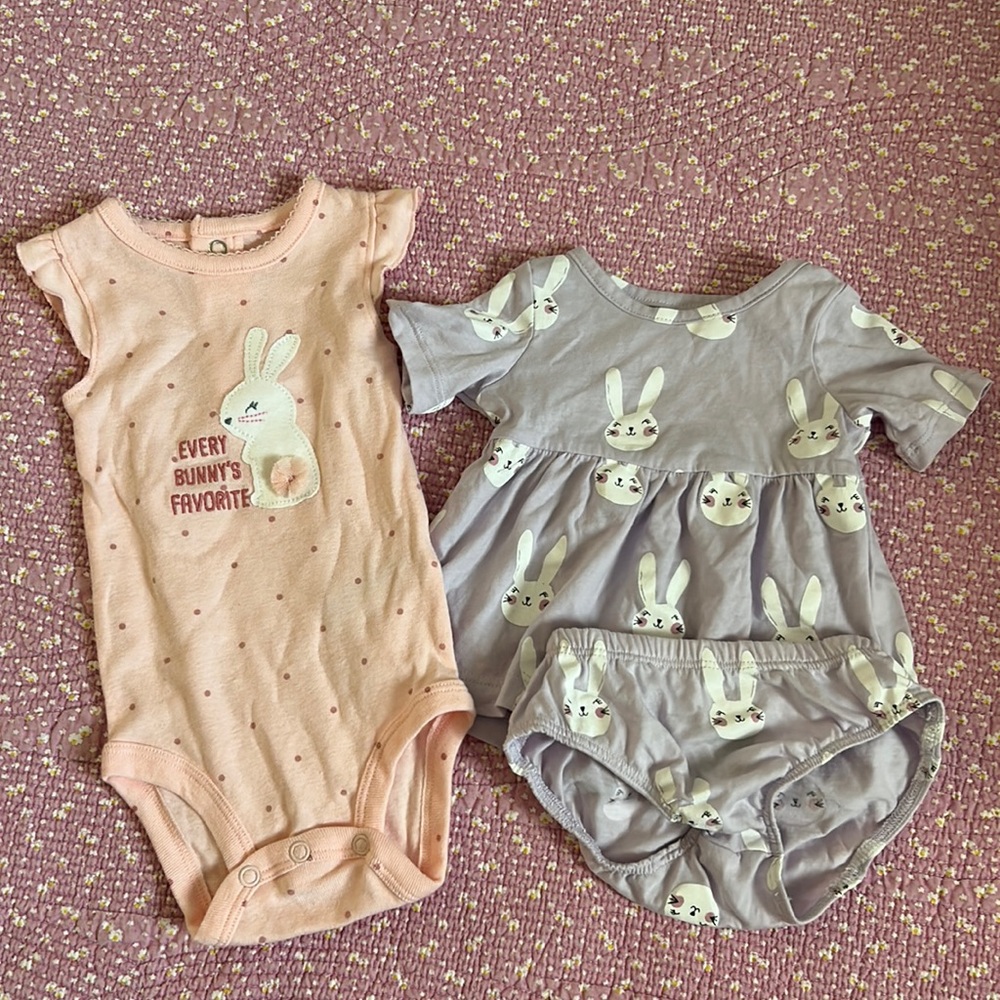 NWOT 2 baby girl Easter outfits